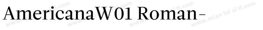 AmericanaW01 Roman字体转换